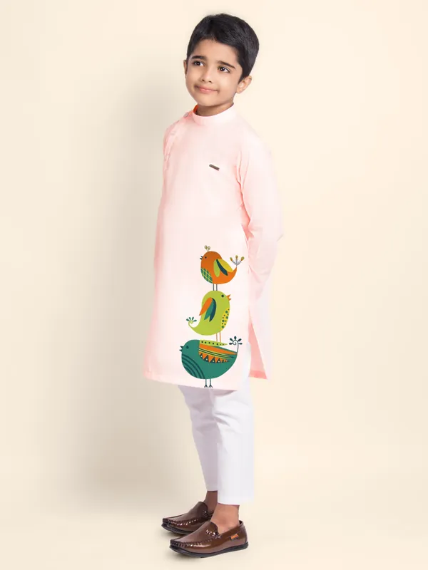 Pink_Cotton_Kurta_Pyjama_With_Print_For_Boy