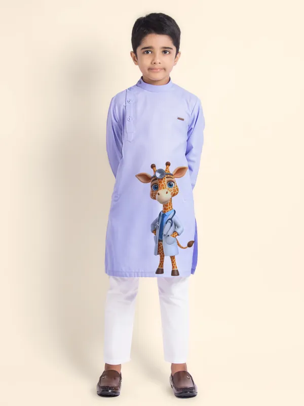 Purple_Printed_Kurta_With_Pyjama_For_Boy