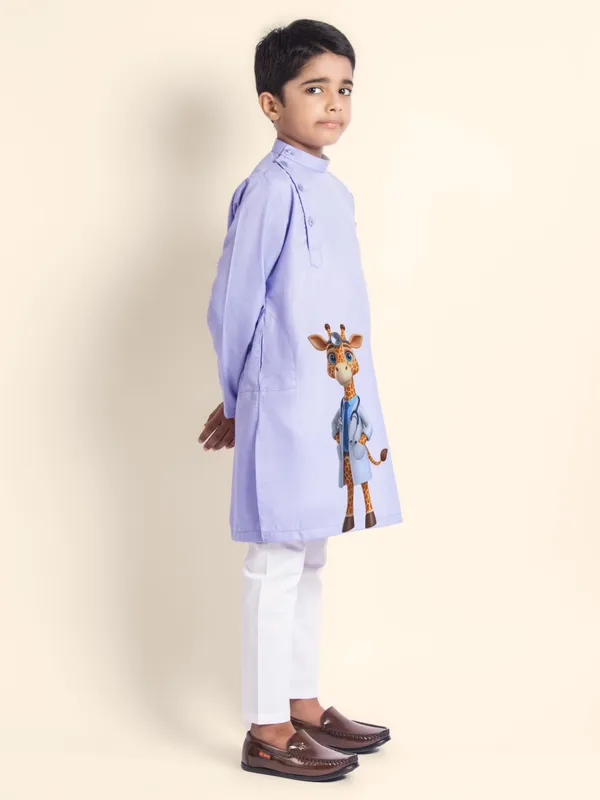 Purple_Printed_Kurta_With_Pyjama_For_Boy