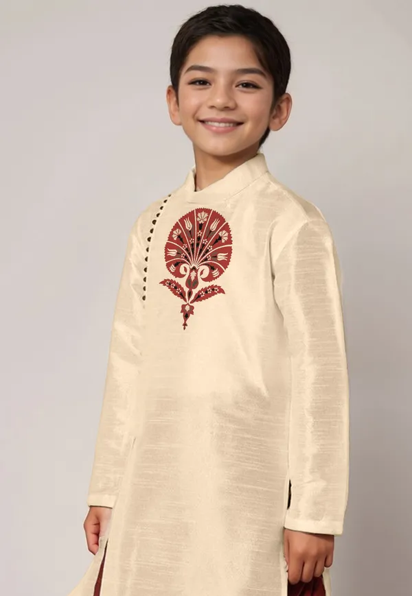 Boys__Cotton_Printed_Yellow_Kurta