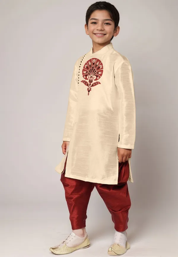 Boys__Cotton_Printed_Yellow_Kurta