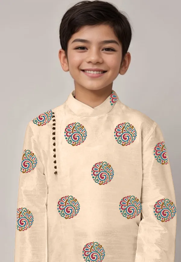 Boys__Cotton_Printed_Yellow_Kurta