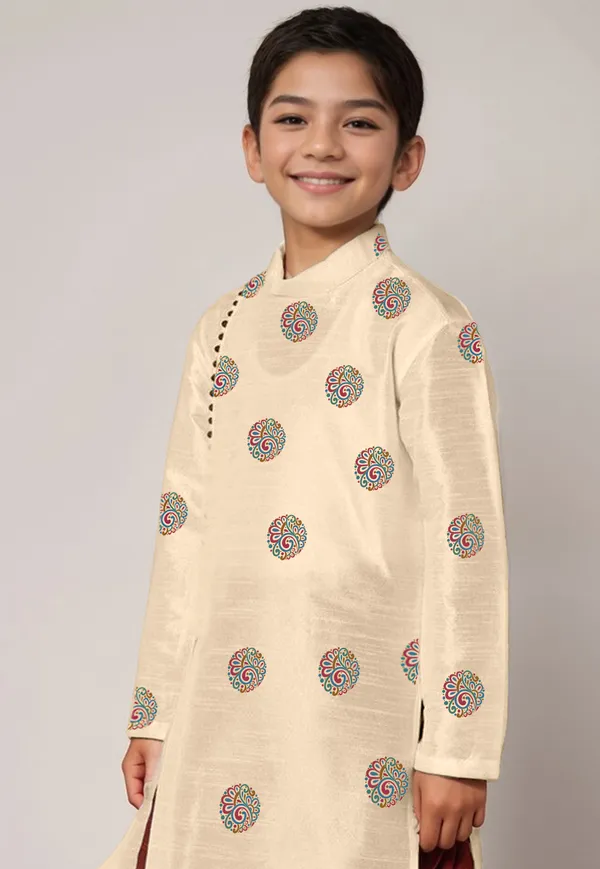 Boys__Cotton_Printed_Yellow_Kurta