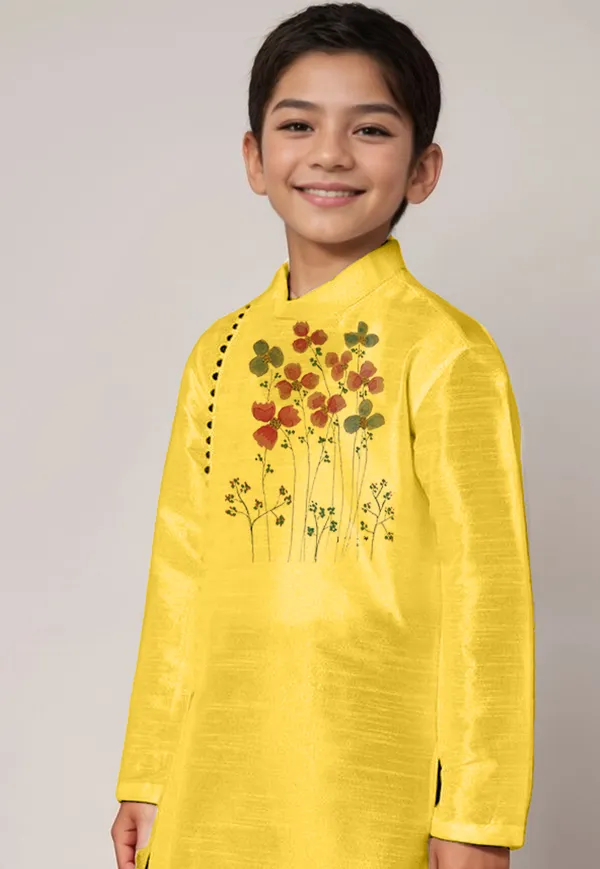 Boys__Cotton_Printed_Beige_Kurta