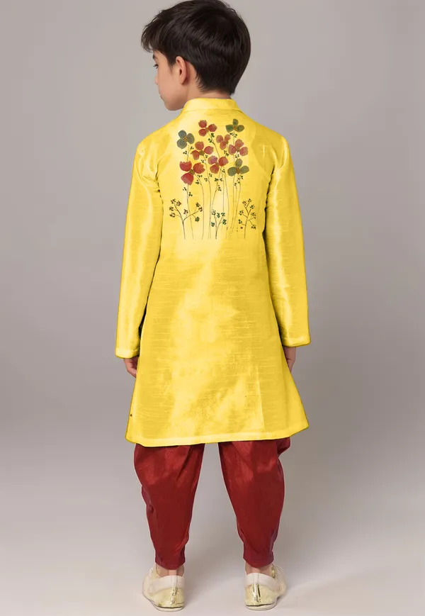 Boys__Cotton_Printed_Beige_Kurta