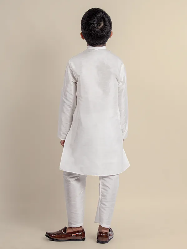 Boys_CottonPrinted_White_Kurta