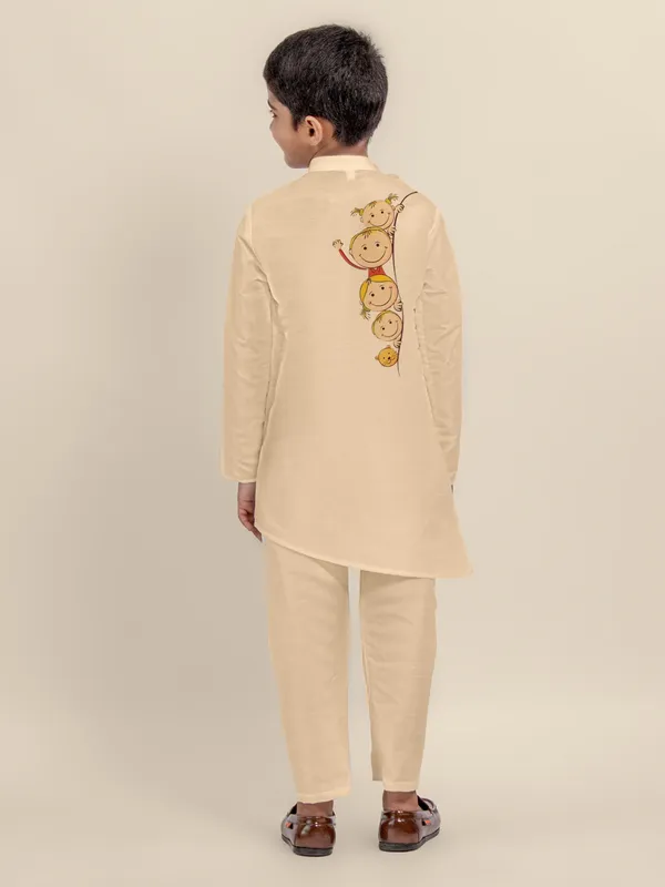 Boys_CottonPrinted_White_Kurta