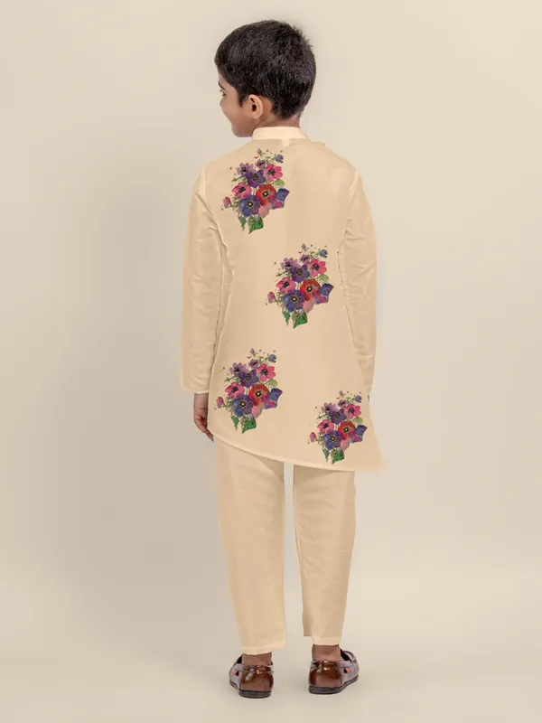Boys_CottonPrinted_White_Kurta