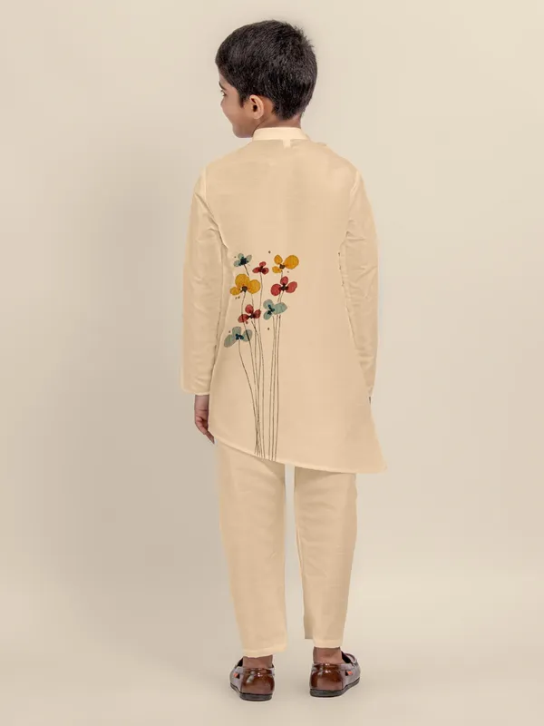 Boys_CottonPrinted_White_Kurta