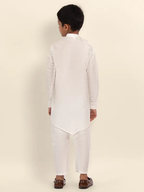 Boys_CottonPrinted_White_Kurta