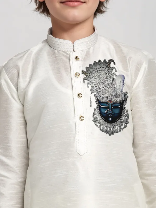Boys_CottonPrinted_Green_Kurta