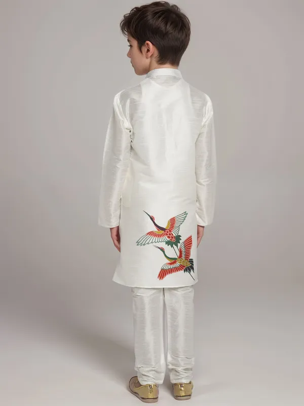 Boys_CottonPrinted_Green_Kurta