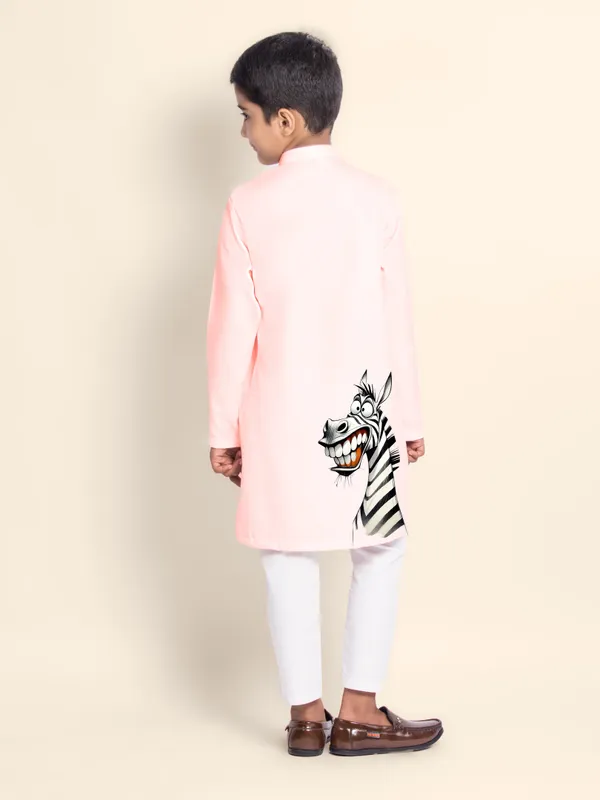 Boys_CottonPrinted_Blue_Kurta