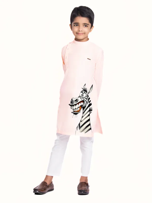 Boys_CottonPrinted_Blue_Kurta