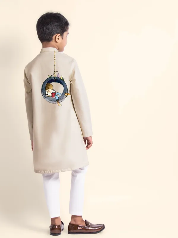 Boys_CottonPrinted_Pink_Kurta