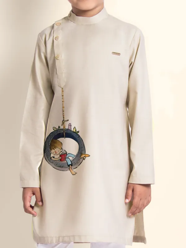 Boys_CottonPrinted_Pink_Kurta