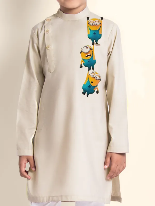 Boys_CottonPrinted_Pink_Kurta