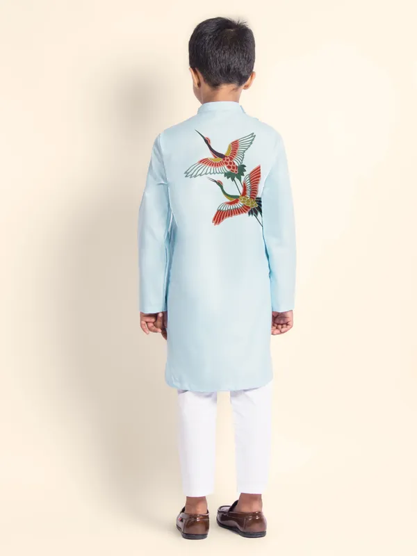 Boys_CottonPrinted_Beige_Kurta