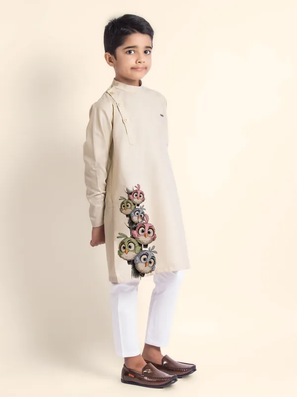 Boys_CottonPrinted_Blue_Kurta