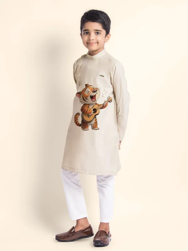 Boys_CottonPrinted_Blue_Kurta