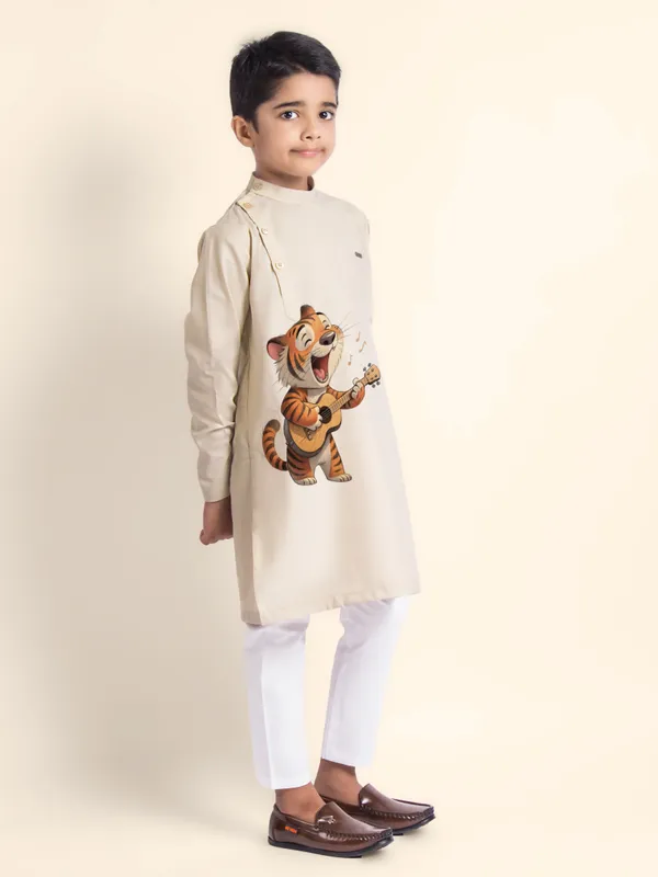 Boys_CottonPrinted_Blue_Kurta