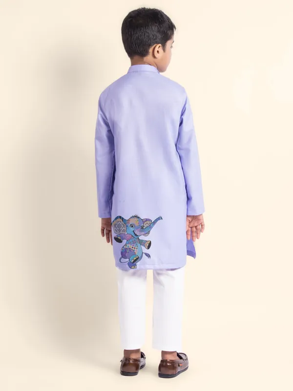 Boys_CottonPrinted_Beige_Kurta