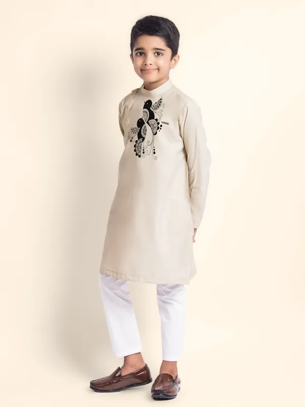 Boys_CottonPrinted_Pink_Kurta
