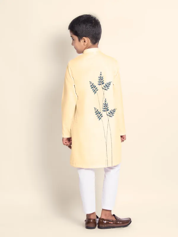 Boys_CottonPrinted_Pink_Kurta