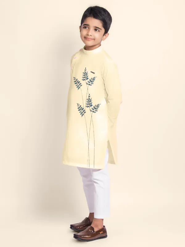 Boys_CottonPrinted_Pink_Kurta
