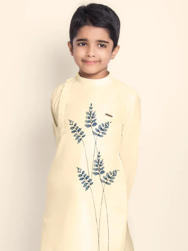 Boys_CottonPrinted_Pink_Kurta