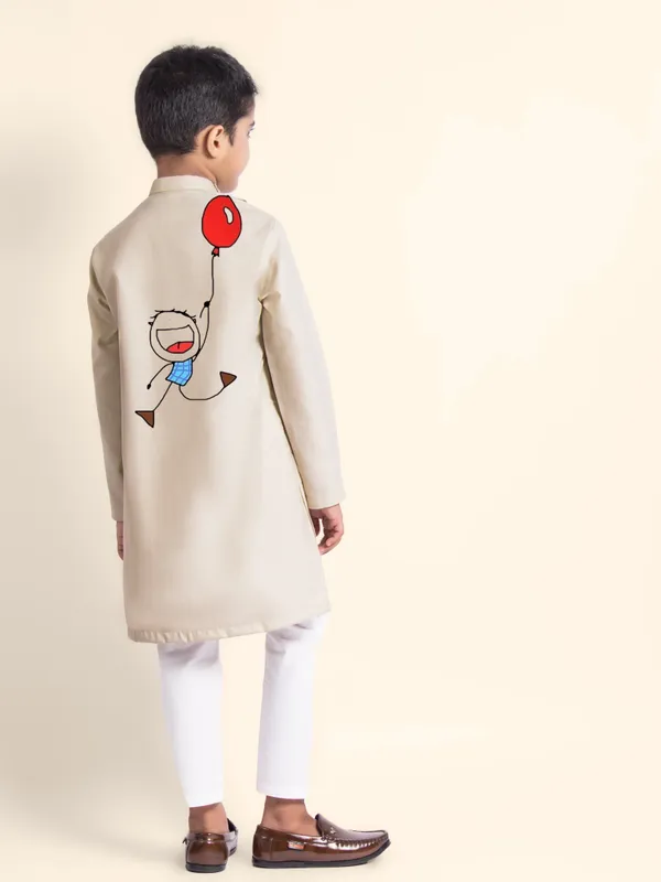 Boys_CottonPrinted_Pink_Kurta