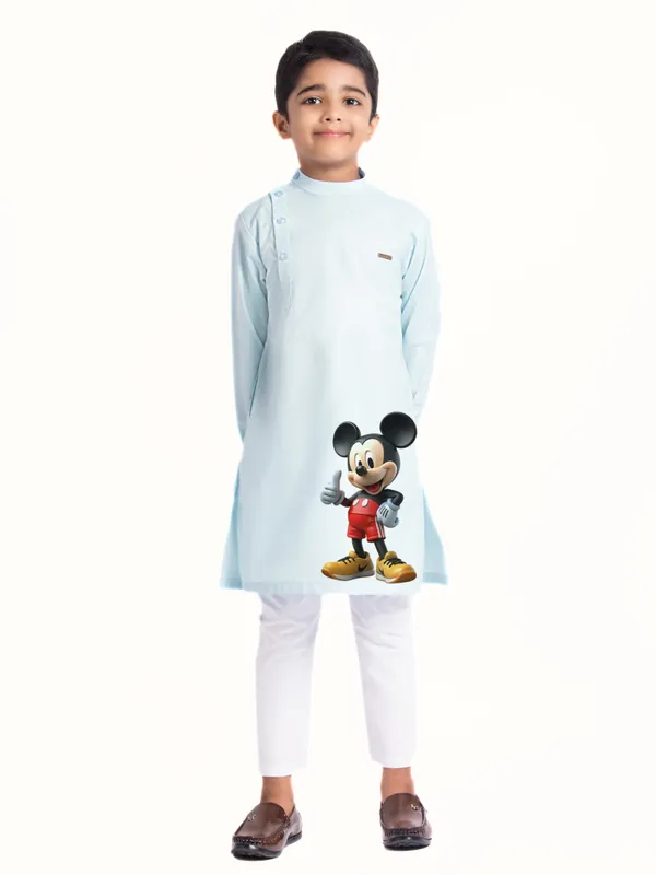 Boys_CottonPrinted_Purple_Kurta