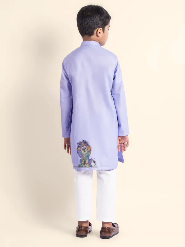 Boys_CottonPrinted_Beige_Kurta