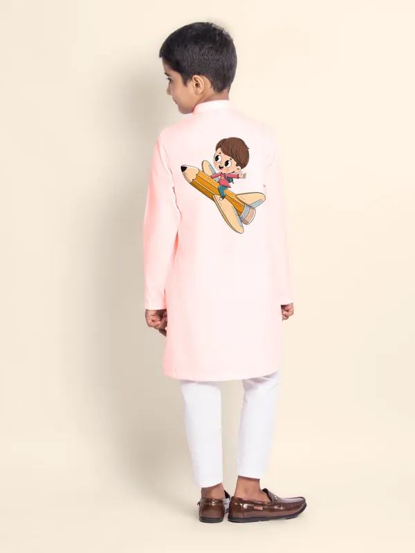 Boys_CottonPrinted_Blue_Kurta