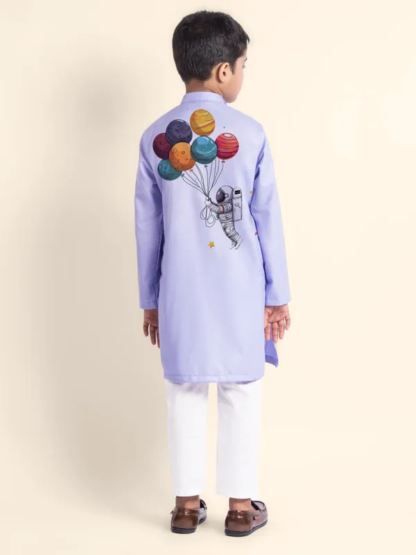 Boys_CottonPrinted_Beige_Kurta