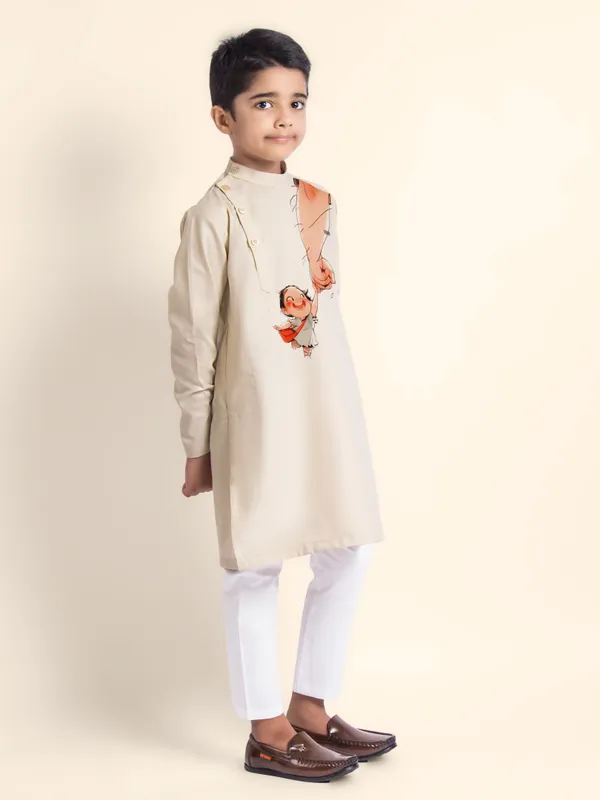 Boys_CottonPrinted_Pink_Kurta