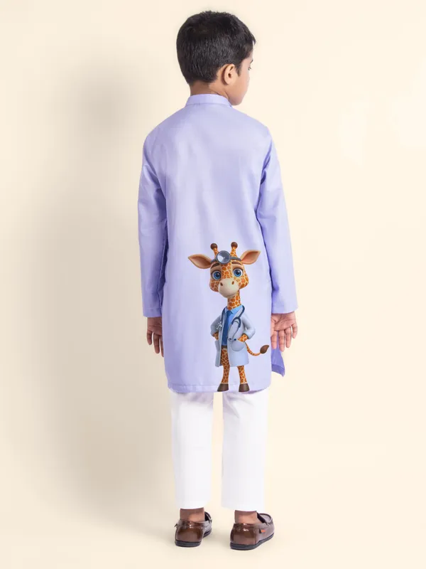 Boys_CottonPrinted_Beige_Kurta