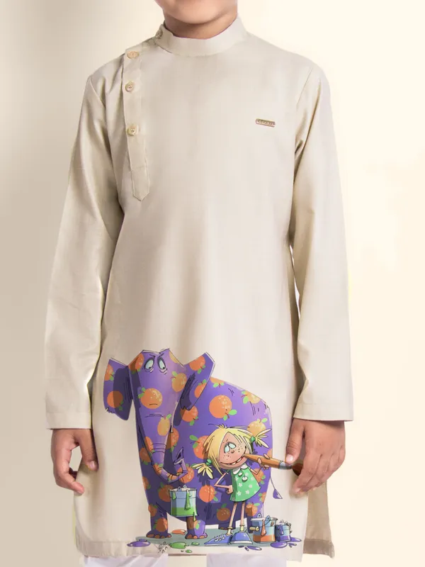 Boys_CottonPrinted_Pink_Kurta