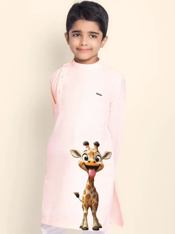 Boys_CottonPrinted_Blue_Kurta