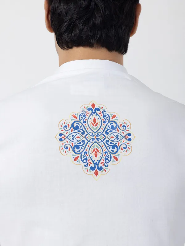 White_Mandarin_Collar_Ethnic_Motifs_Printed_Dupion-Silk_Kurta_Pyjama_Set_For_Men