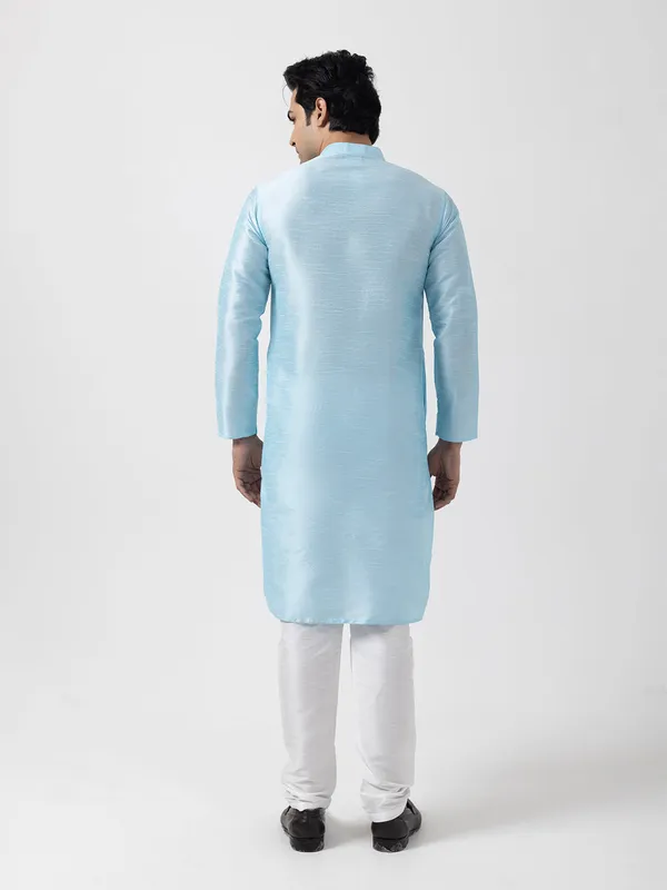 Sea-Green_Dupion_Silk_Straight_Kurta_With_Pyjama_Set_For_Men