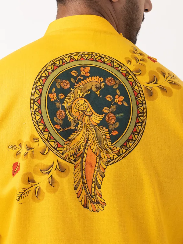 Mustard_Side_Placket_Printed_Kurta-Pyjama_Set_For_Men