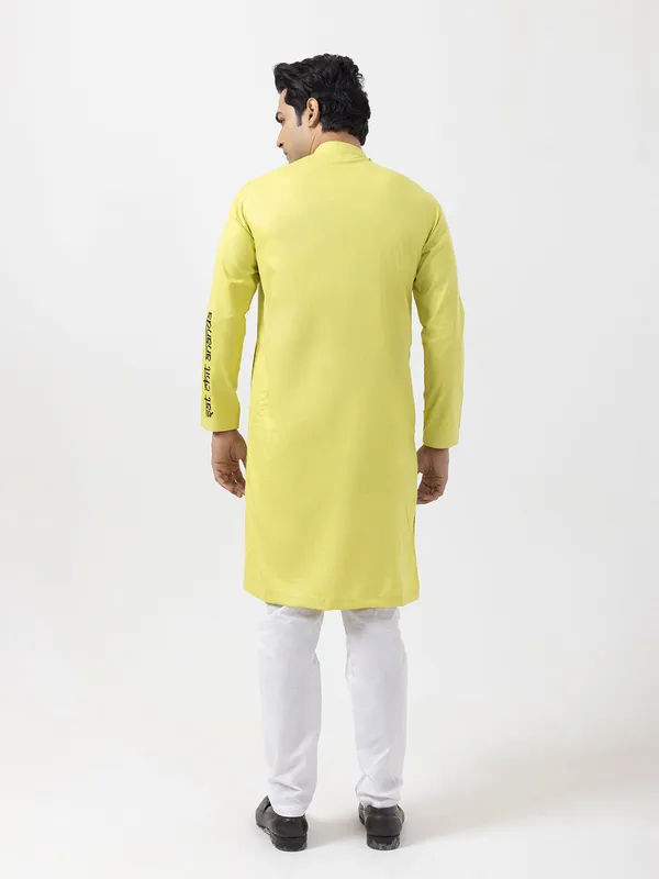 Green_Side_Placket_Printed_Kurta-Pyjama_Set_For_Men