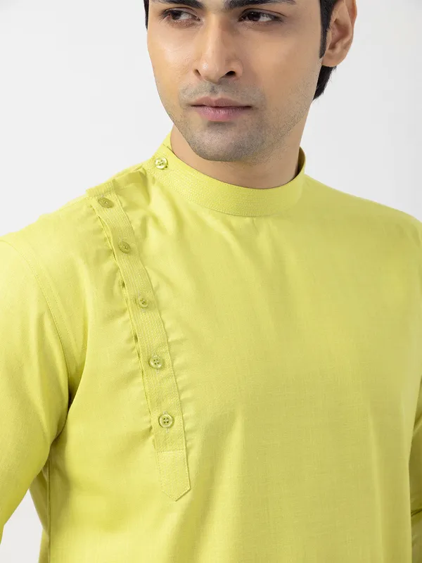 Green_Side_Placket_Printed_Kurta-Pyjama_Set_For_Men
