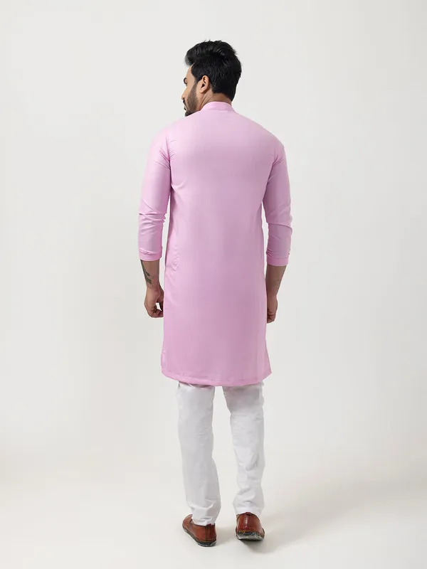 Pink_Printed_Kurta_Pyjama_Set_For_Men