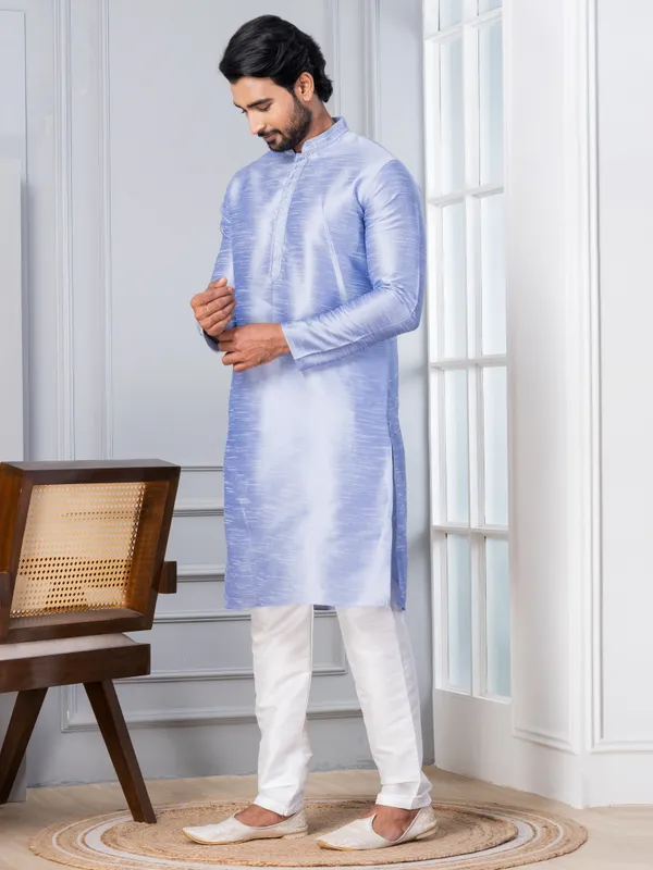 Men_Woven_Blue_Kurta