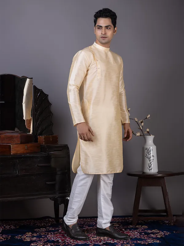 Men_Beige_Kurta