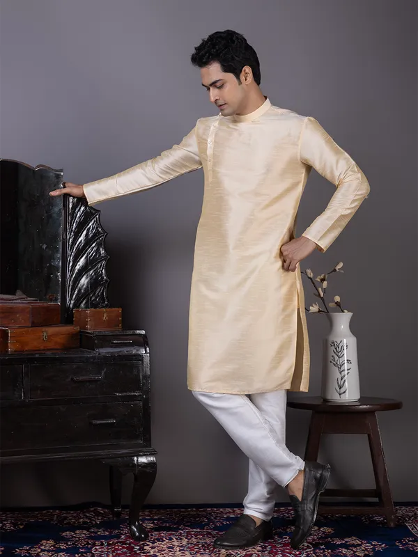 Men_Beige_Kurta
