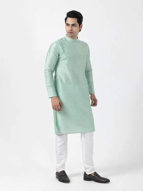 Men_Silk_Green_Kurta