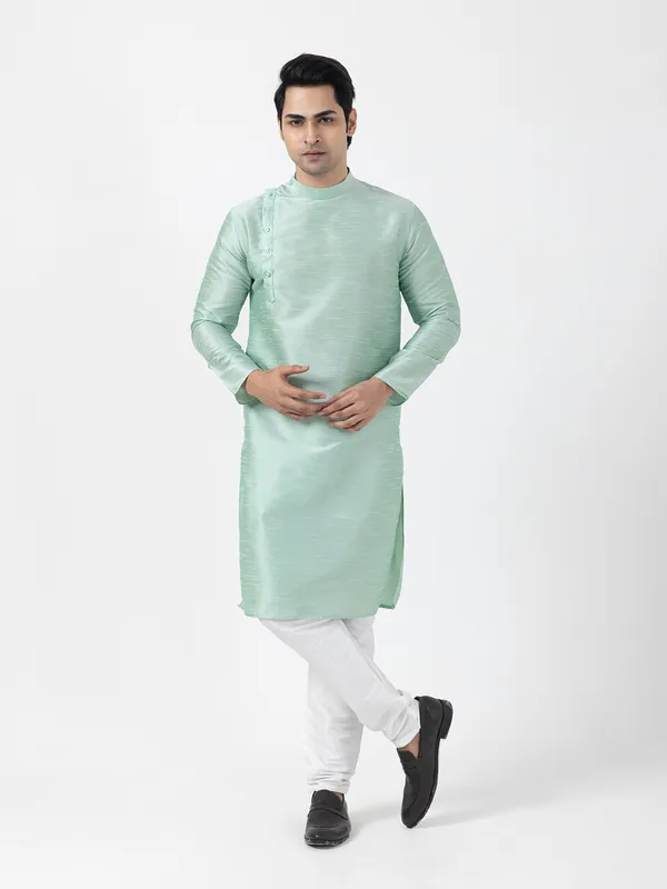 Men_Silk_Green_Kurta